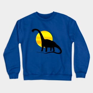 Titanosaurus Silhouette with Sun Crewneck Sweatshirt